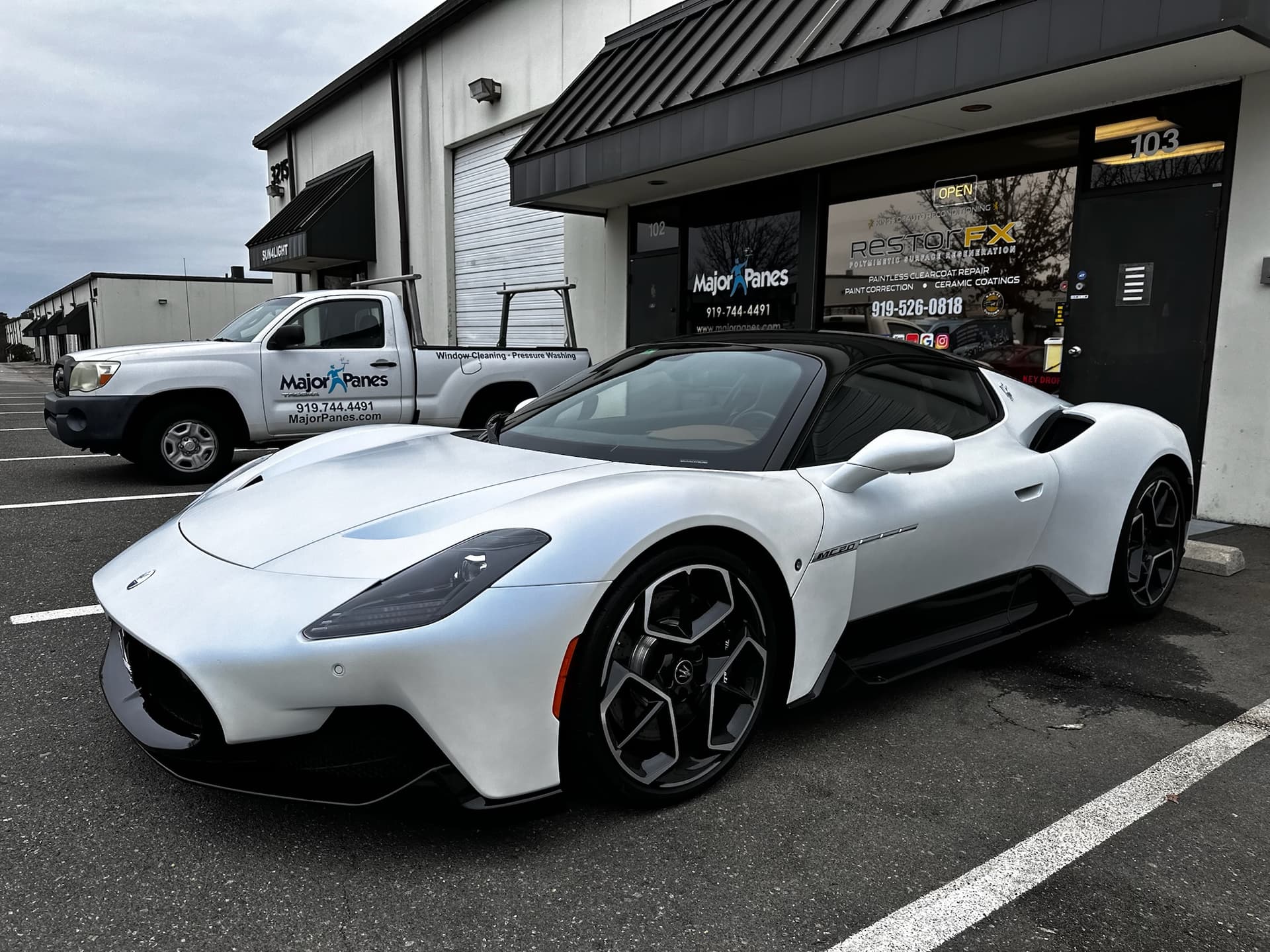Detailing — paint surface close-up showing restored gloss