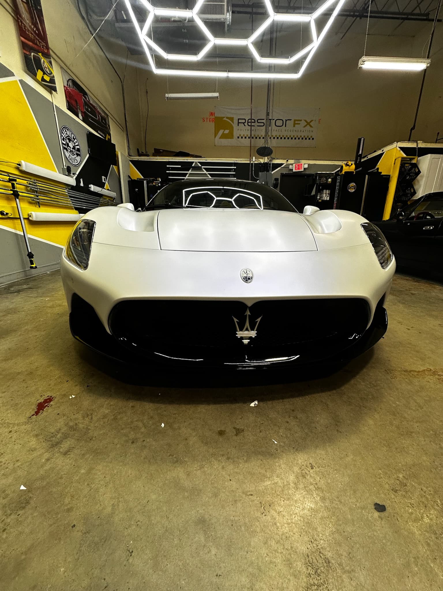 PPF applied to Maserati — front bumper and hood coverage
