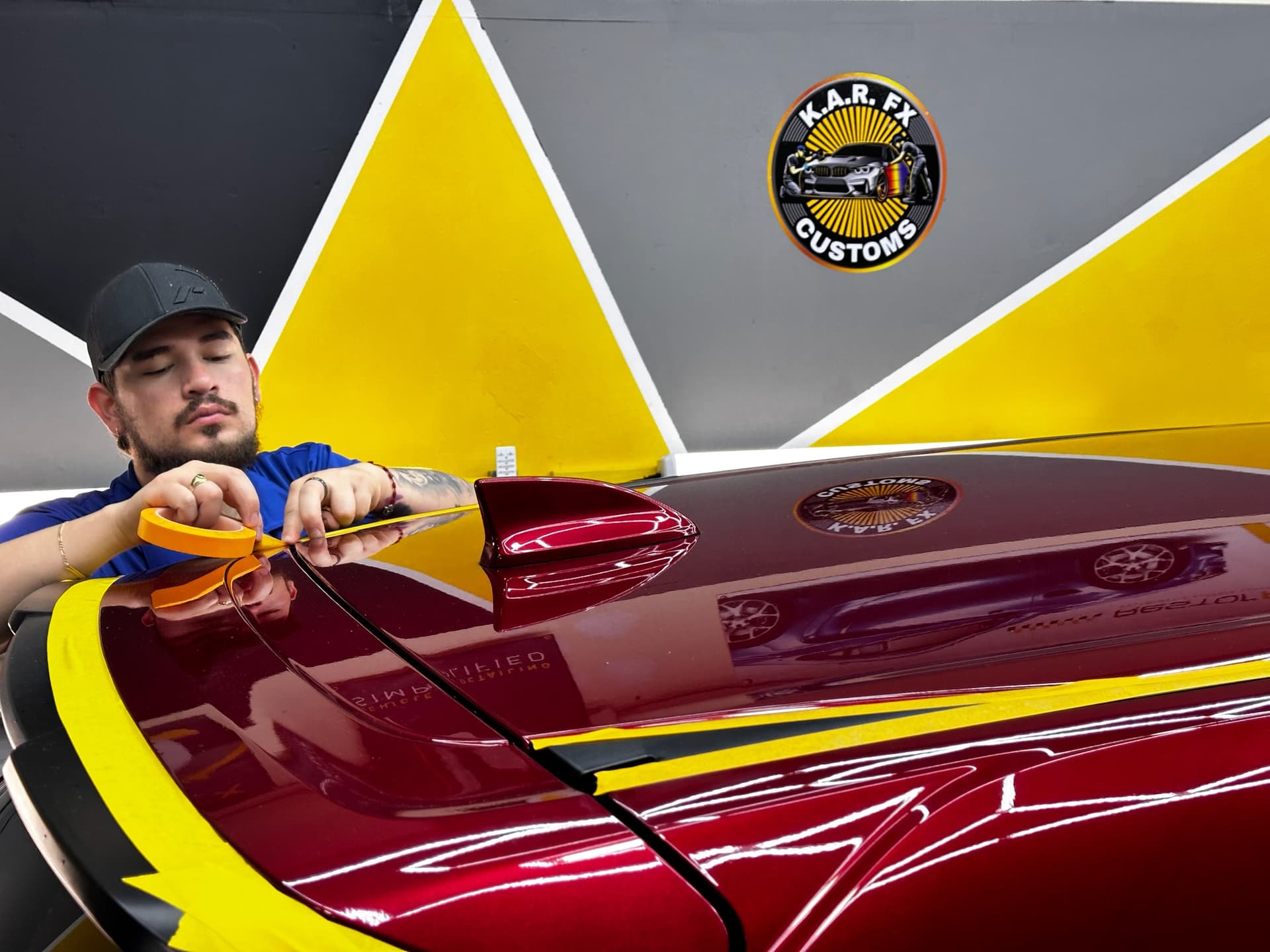 Commercial vehicle wrap with business branding — full vehicle